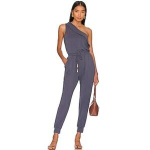 Heirloom Stretchy One Shoulder‎ Sierra Jumpsuit in Gunmental Size XS